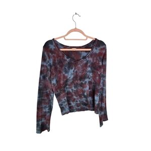 Yogi Ice Tie Dye Long Sleeve Yoga Hippie Boho Top